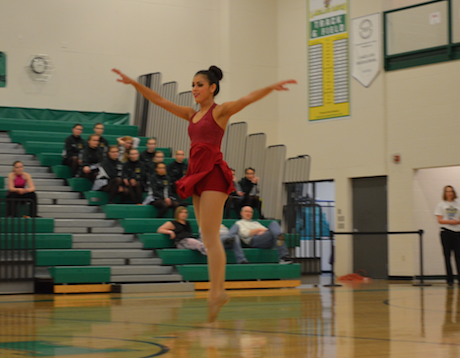 Breylan Martin preform her solo. She is the captain of the team.
