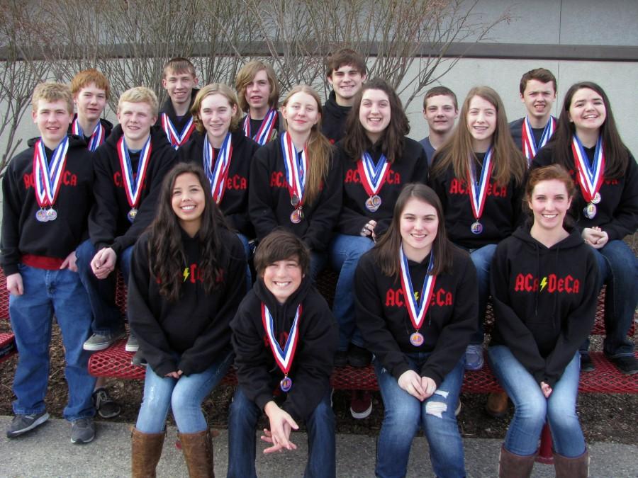 2015 Aca Deca team after succeeding in their state competition in Twin Falls, Idaho