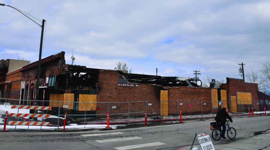 Access to all four of the businesses that suffered from the fire on February 12th are fenced off for safety reasons until the buildings can be torn down and rebuilt safely.
